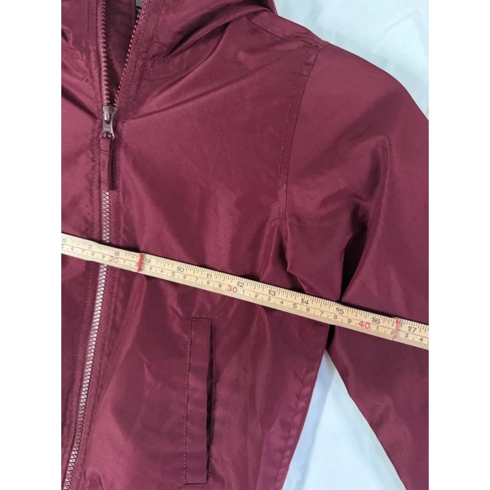Childrens‎ Place Unisex Lined hooded burgundy full zip jacket sz 5/6 playtime